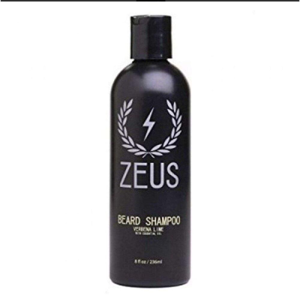 Zeus Beard Shampoo 8 fl oz (236 ml) Verbena & Lime – Grooming Wash Oil Gift Kit